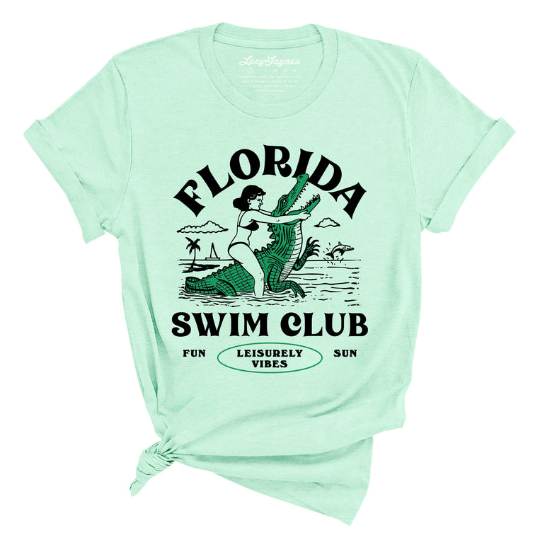 Florida Swim Club Graphic Tee - Heather Mint
