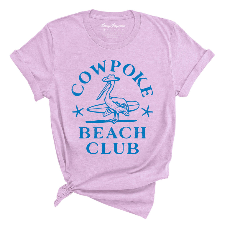 Cowpoke Beach Club Graphic Tee - Heather Prism Lilac