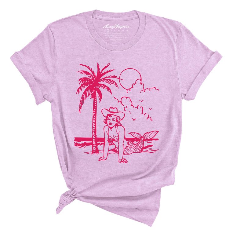 Coastal Cowgirl Graphic Tee - Heather Prism Lilac