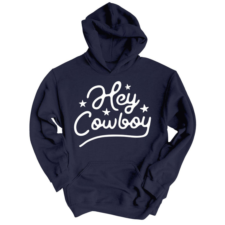 Hey Cowboy Graphic Hoodie - Classic Navy
