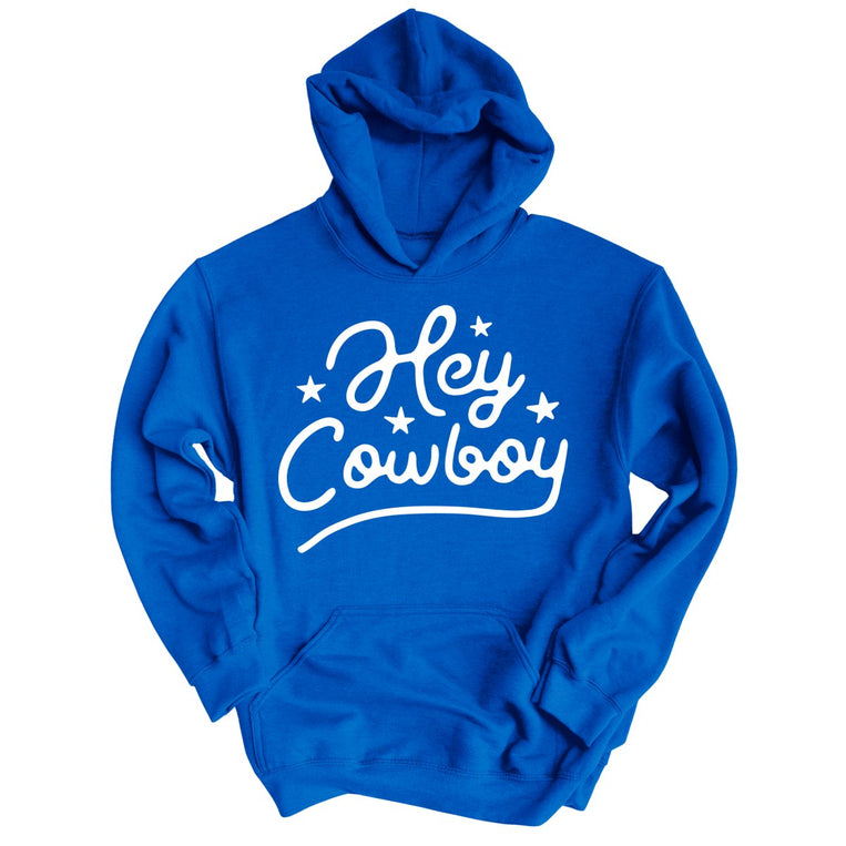 Hey Cowboy Graphic Hoodie - Royal