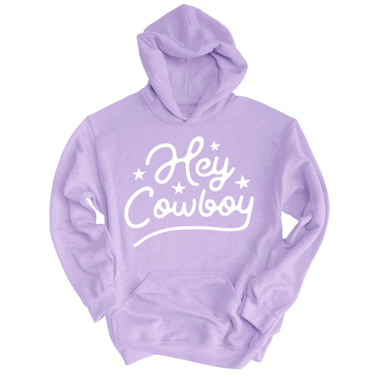 Hey Cowboy Graphic Hoodie - Lavender