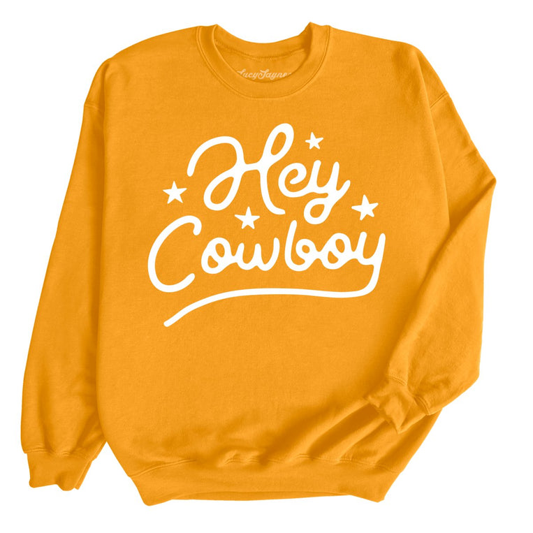 Hey Cowboy Graphic Sweatshirt - Gold