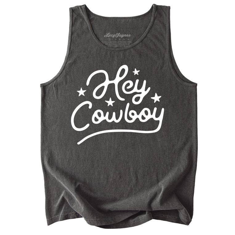 Hey Cowboy Comfort Colors Graphic Tank Top