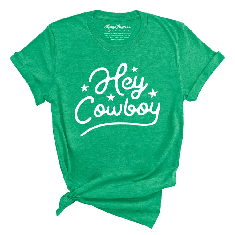 Hey Cowboy Graphic Tee - Heather Kelly