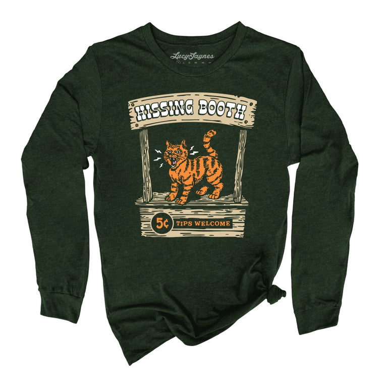 Hissing Booth Graphic Long Sleeve Tee - Heather Forest