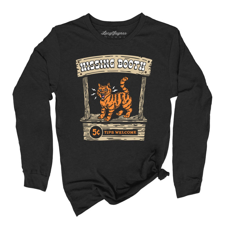 Hissing Booth Graphic Long Sleeve Tee - Black
