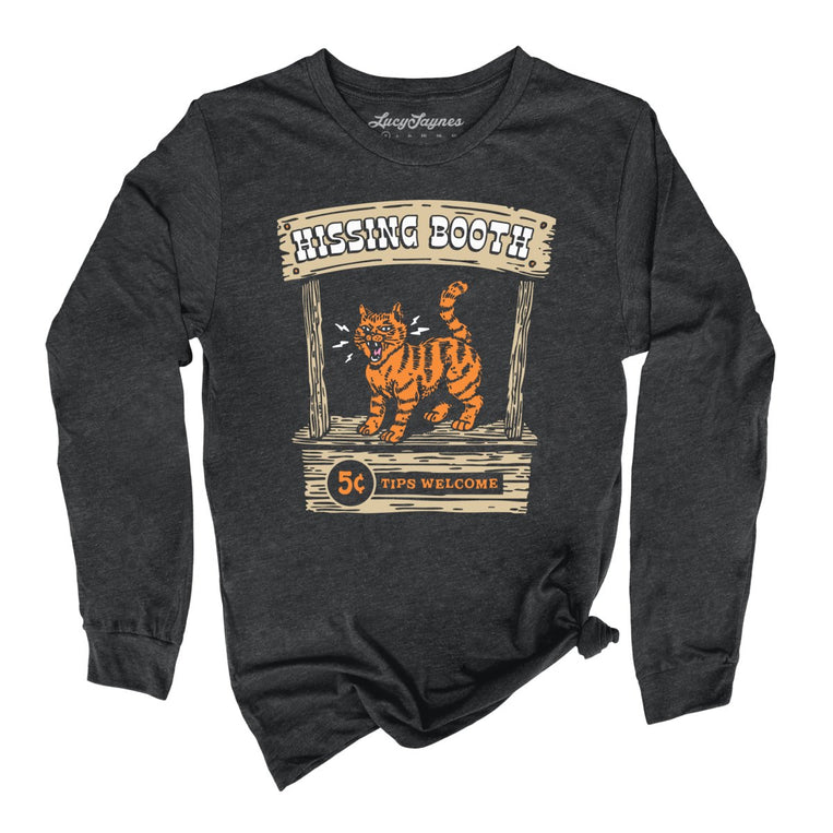 Hissing Booth Graphic Long Sleeve Tee - Dark Grey Heather