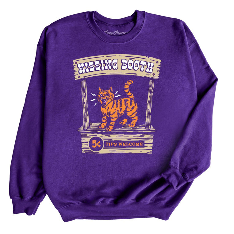 Hissing Booth Graphic Sweatshirt - Purple
