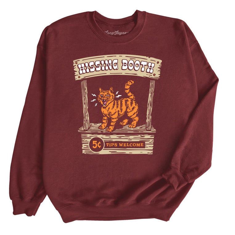 Hissing Booth Graphic Sweatshirt - Maroon