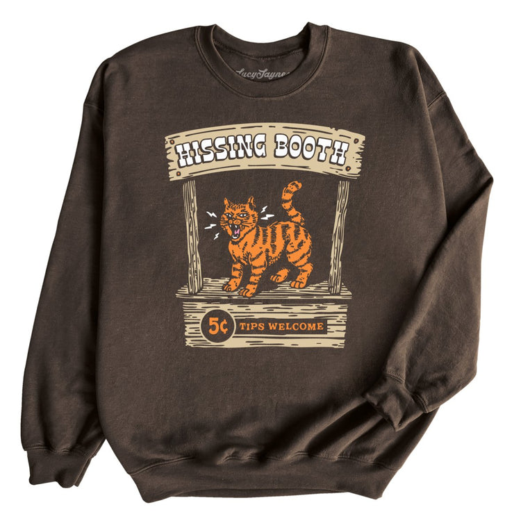 Hissing Booth Graphic Sweatshirt - Dark Chocolate