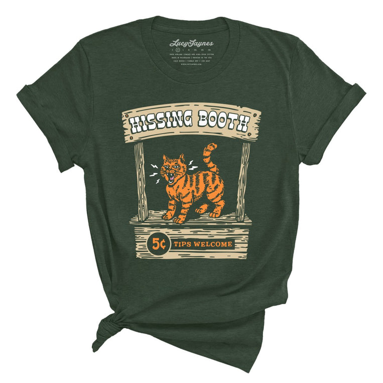 Hissing Booth Graphic Tee - Heather Forest