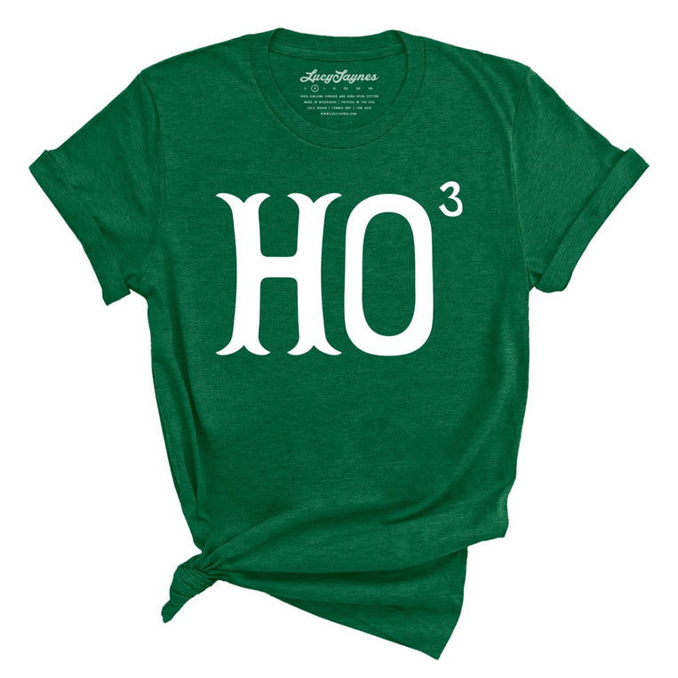 Ho to the Third Graphic Tee - Heather Grass Green