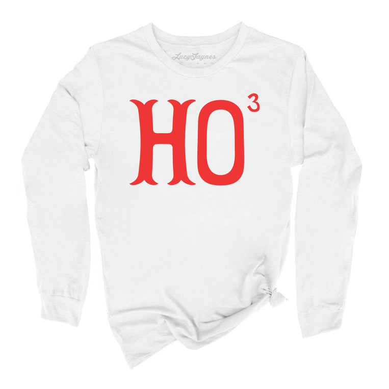 Ho to the Third Graphic Long Sleeve Tee - White