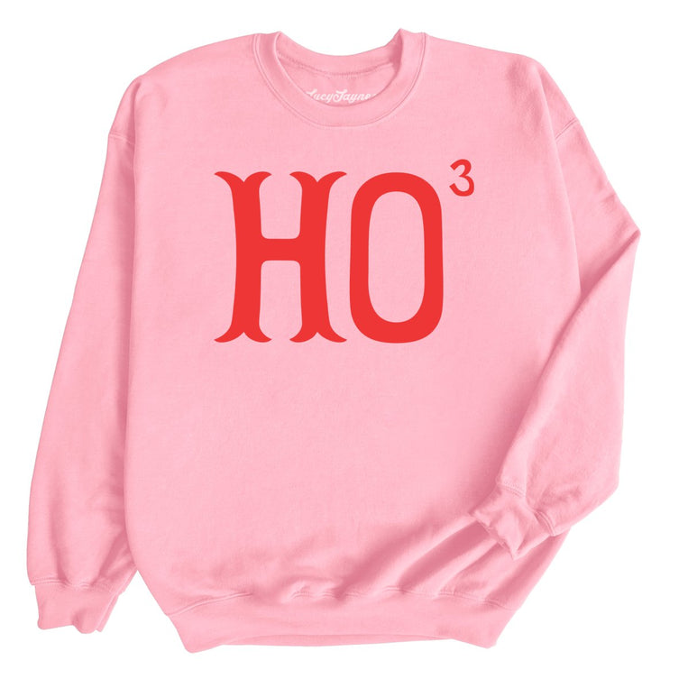 Ho to the Third Graphic Sweatshirt - Light Pink