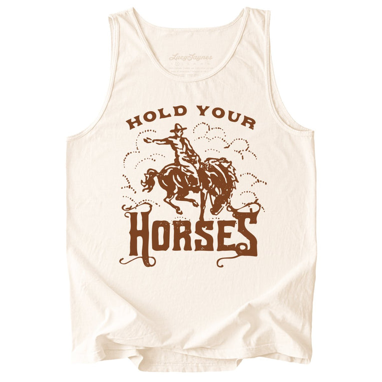 Hold Your Horses Comfort Colors Graphic Tank Top