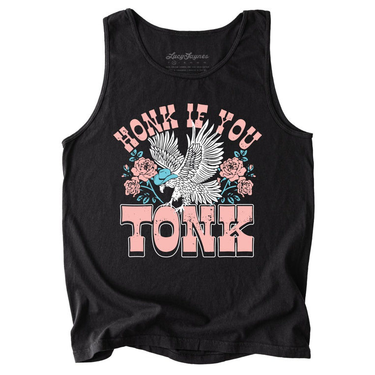 Honk if You Tonk Comfort Colors Graphic Tank Top