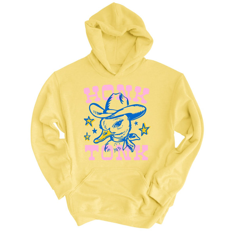 Honk Tonk Graphic Hoodie - Light Yellow