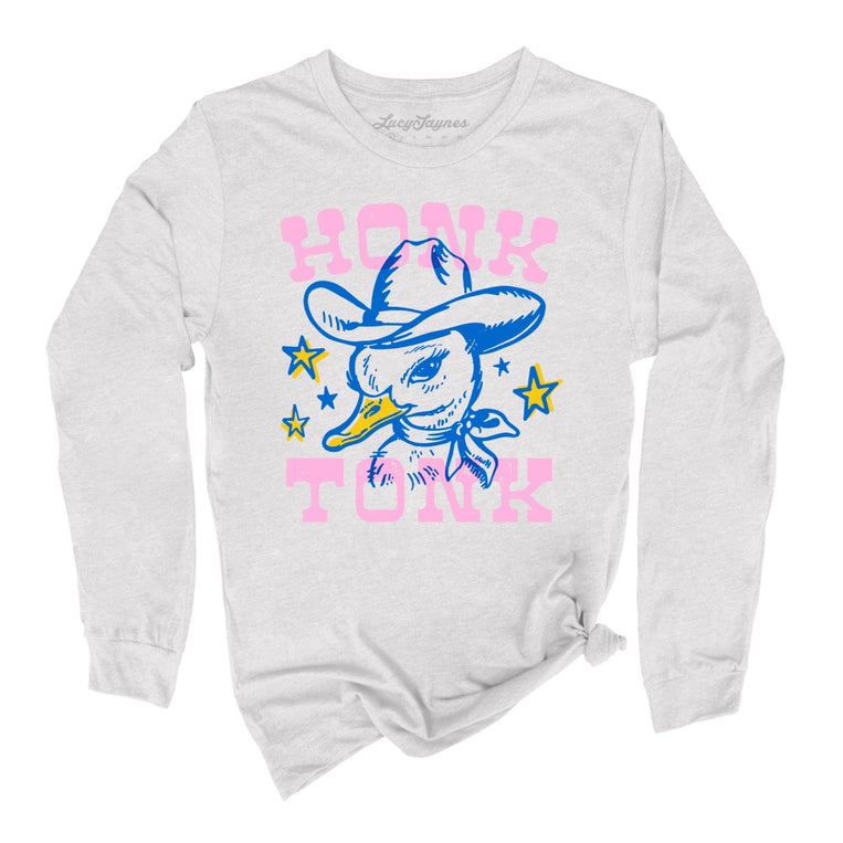 Honk Tonk Graphic Long Sleeve Tee - Ash
