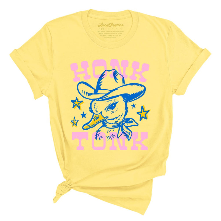 Honk Tonk Graphic Tee - Yellow