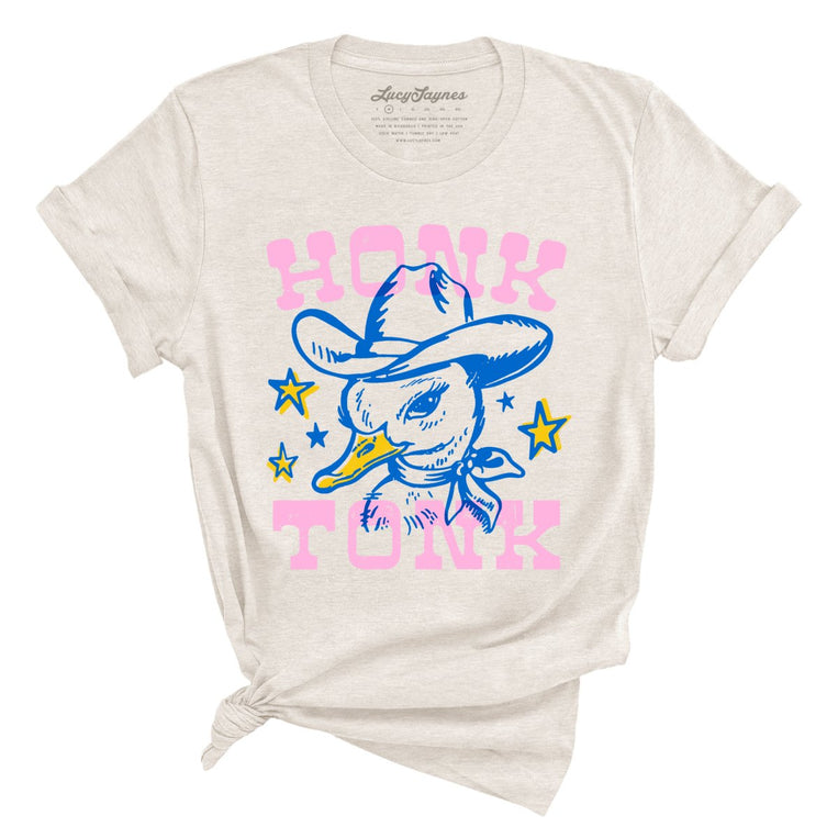 Honk Tonk Graphic Tee - Heather Dust