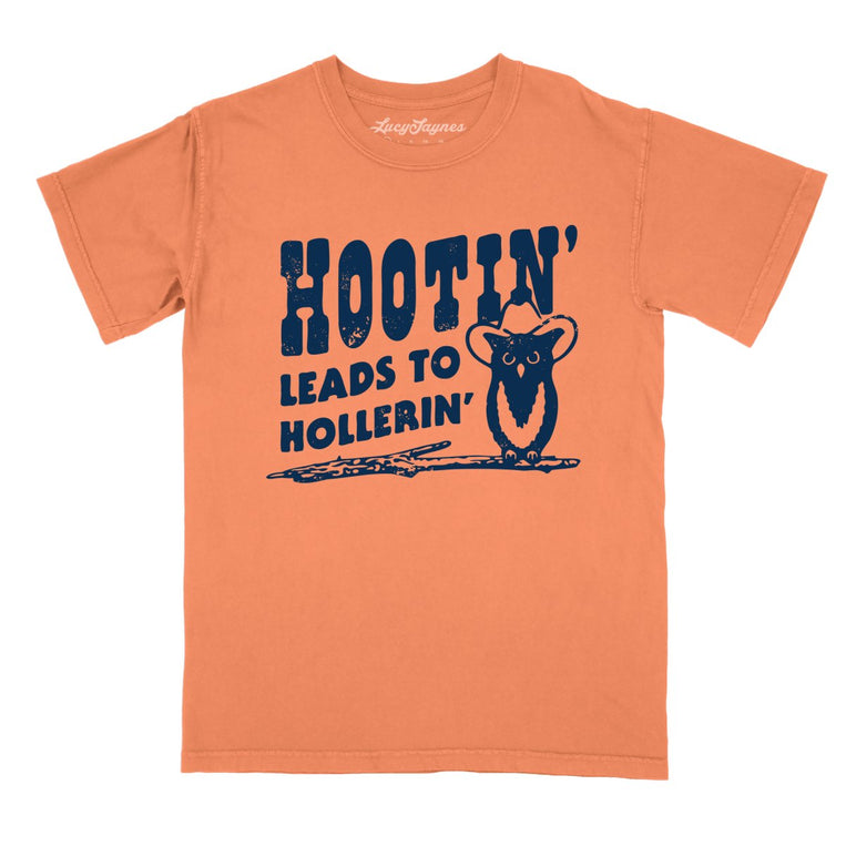 Hootin' Leads to Hollerin' Comfort Colors Graphic Tee - Terracotta