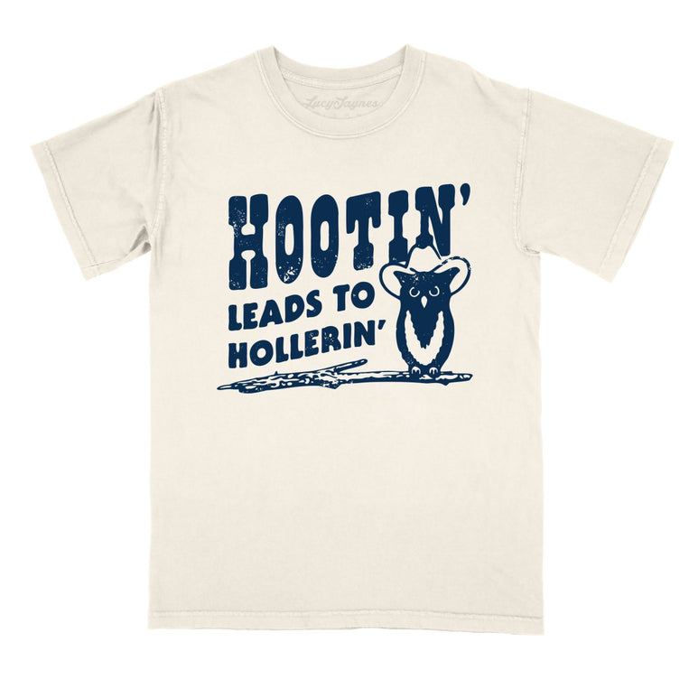 Hootin' Leads to Hollerin' Comfort Colors Graphic Tee - Ivory