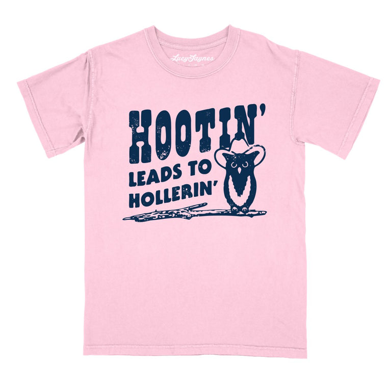 Hootin' Leads to Hollerin' Comfort Colors Graphic Tee - Blossom