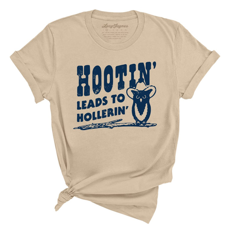 Hootin' Leads to Hollerin' Graphic Tee - Tan