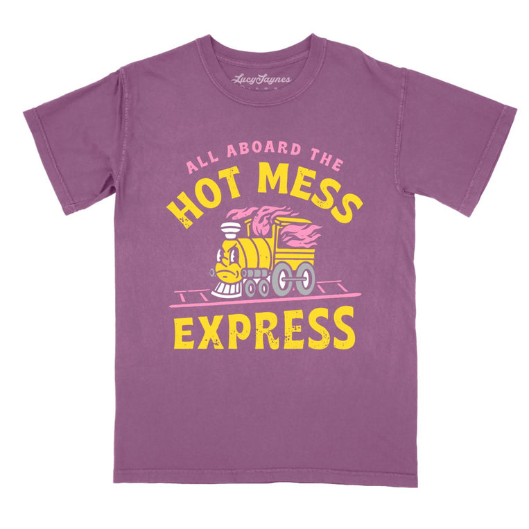 Hot Mess Express Comfort Colors Graphic Tee - Berry