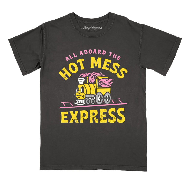 Hot Mess Express Comfort Colors Graphic Tee - Pepper
