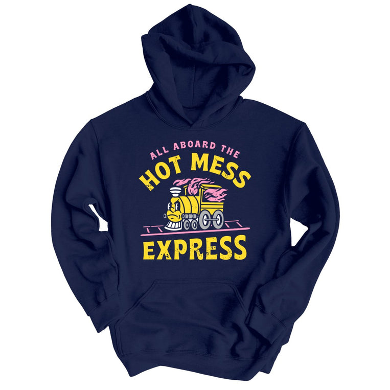 Hot Mess Express Graphic Hoodie - Navy