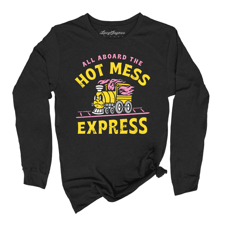 Hot Mess Express Graphic Long Sleeve Tee - Black