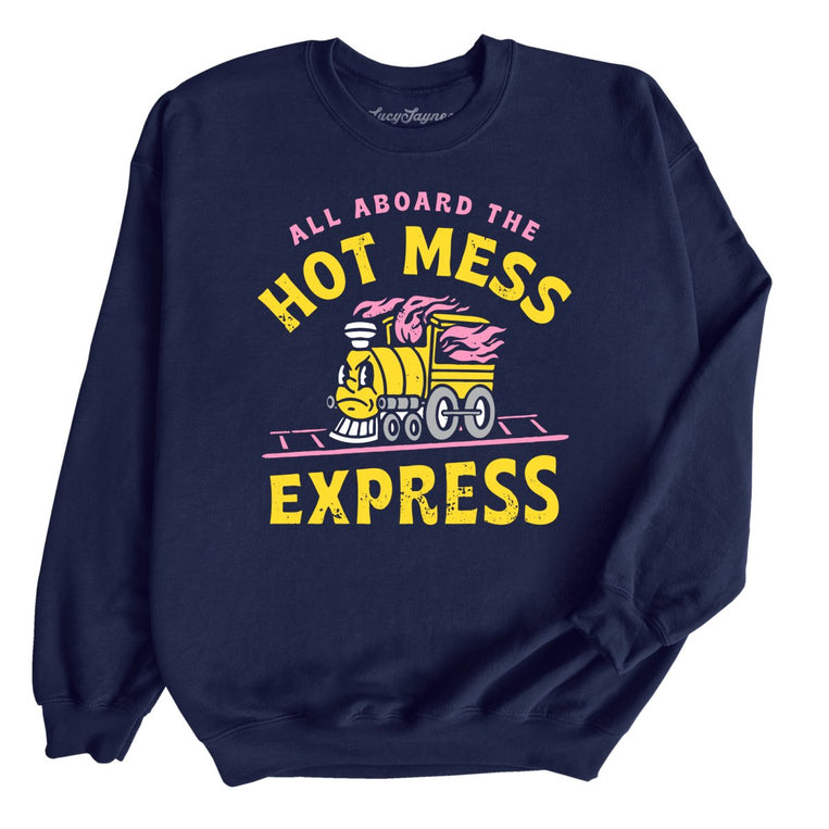 Hot Mess Express Graphic Sweatshirt - Navy