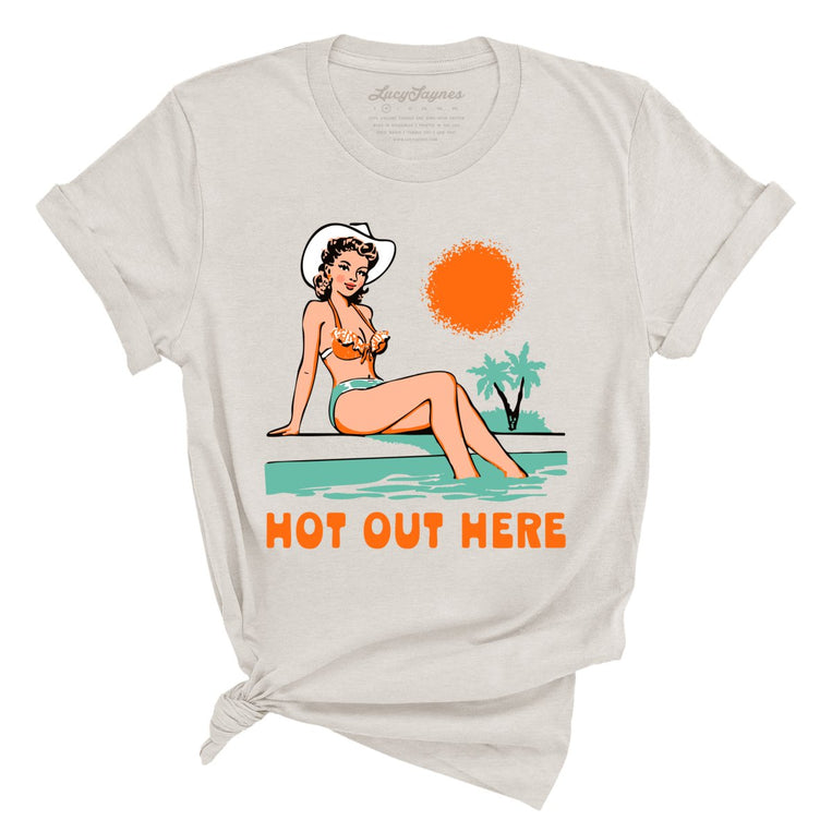 Hot Out Here Graphic Tee - Heather Dust