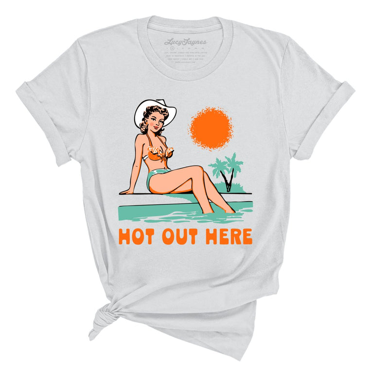 Hot Out Here Graphic Tee - Silver