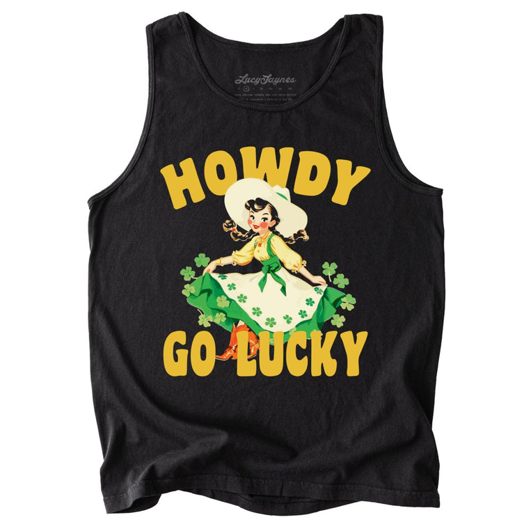 Howdy Go Lucky Comfort Colors Graphic Tank Top