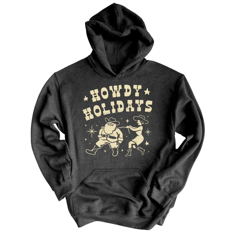 Howdy Holidays Graphic Hoodie - Dark Heather