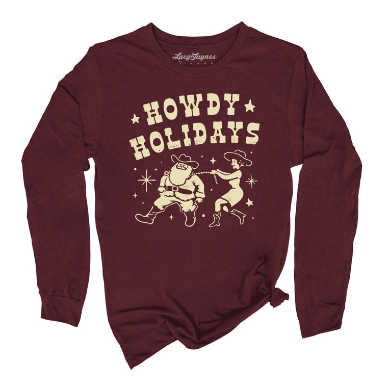 Howdy Holidays Graphic Long Sleeve Tee