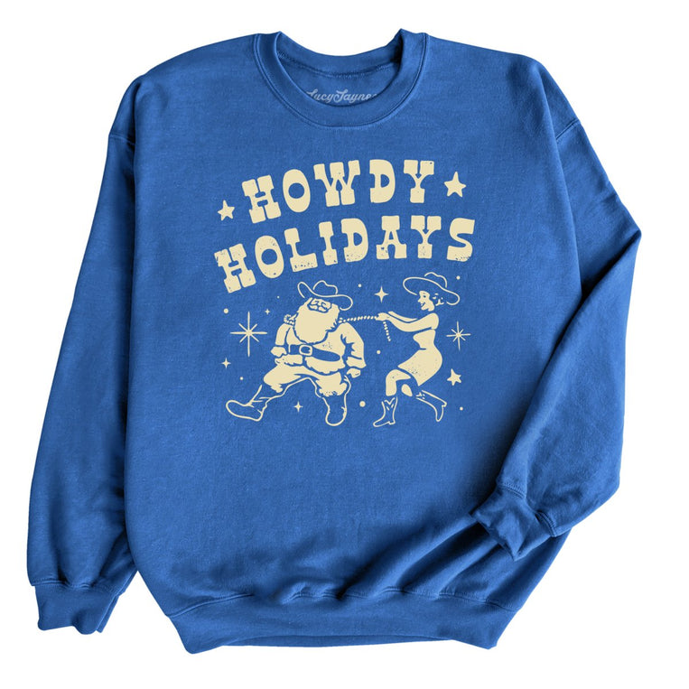 Howdy Holidays Graphic Sweatshirt - Royal