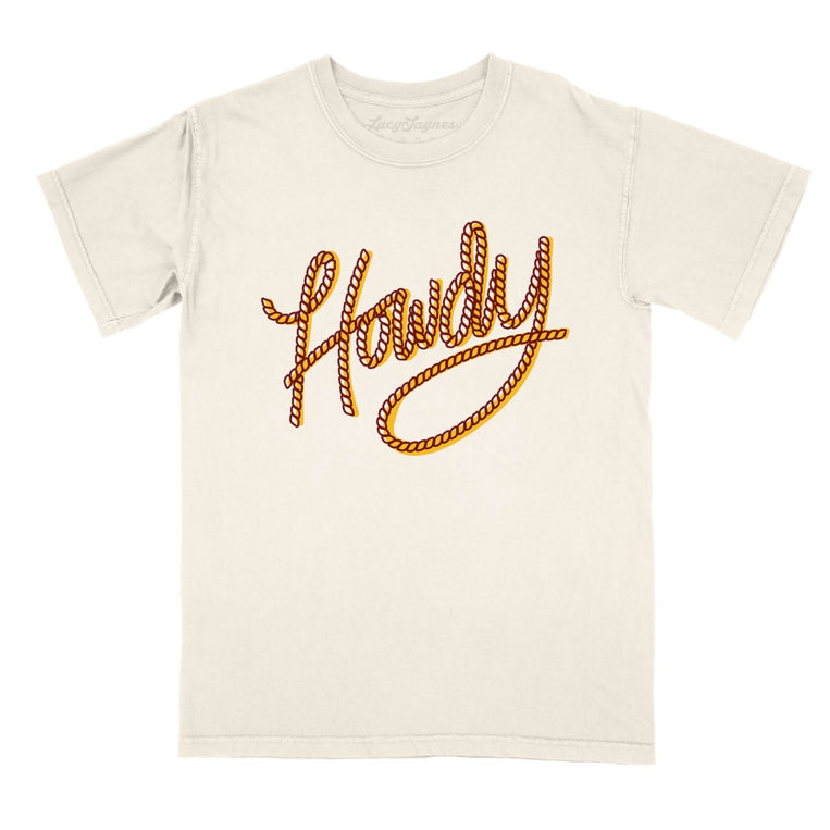 Howdy Rope Comfort Colors Graphic Tee - Ivory