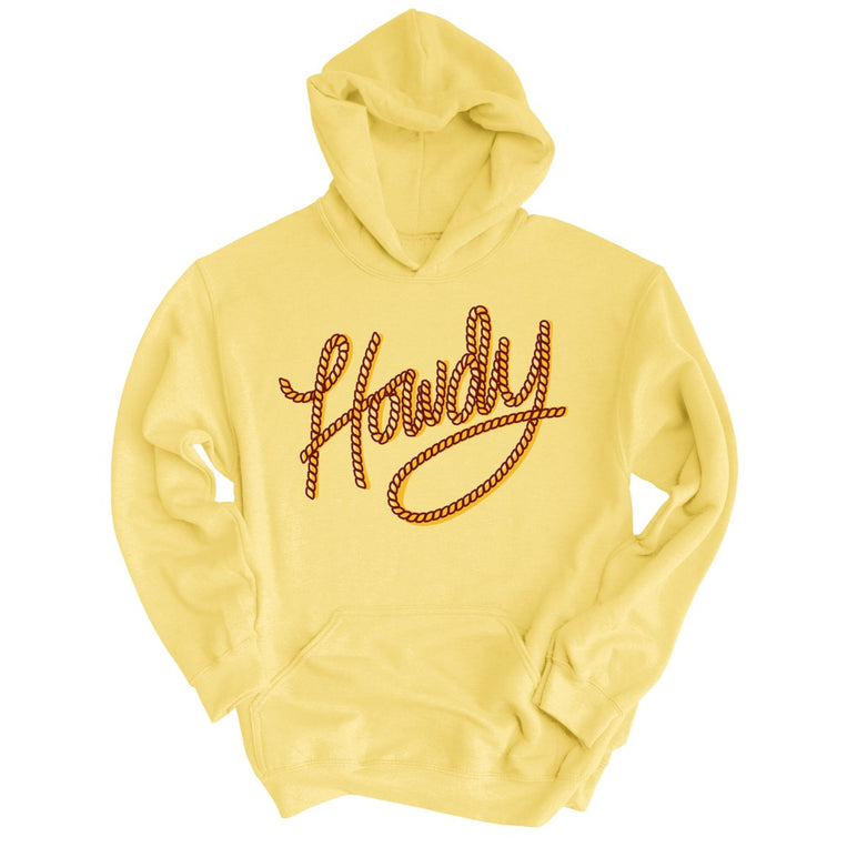 Howdy Rope Graphic Hoodie - Light Yellow