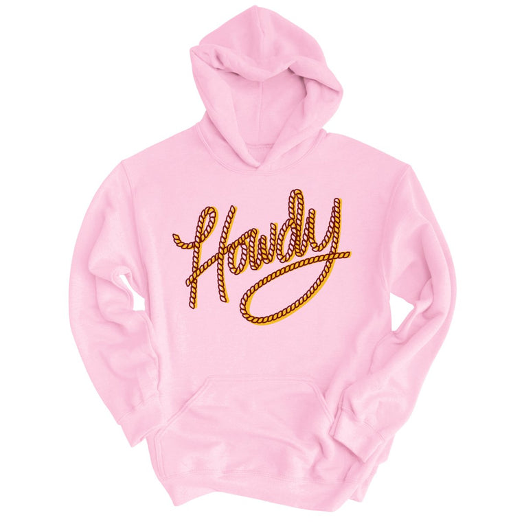 Howdy Rope Graphic Hoodie - Light Pink