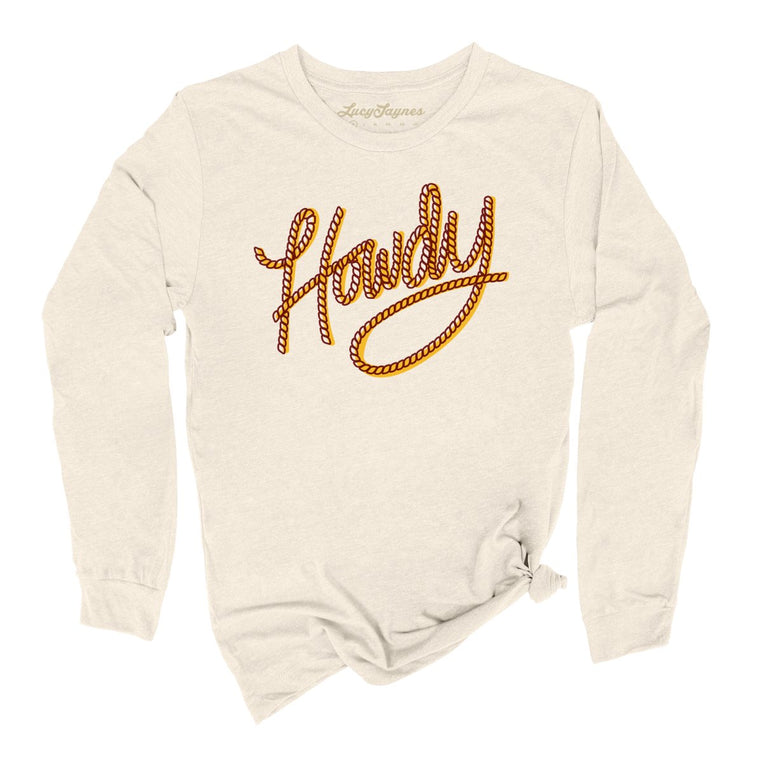 Howdy Rope Graphic Long Sleeve Tee - Natural