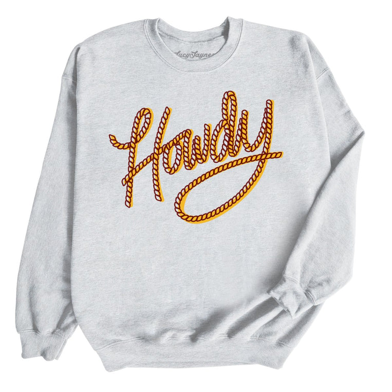 Howdy Rope Graphic Sweatshirt - Ash