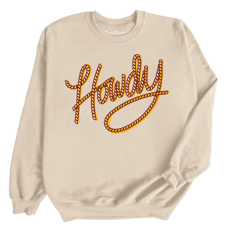 Howdy Rope Graphic Sweatshirt - Sand