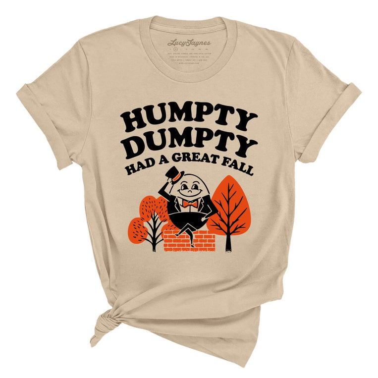 Humpty Dumpty Had A Great Fall Graphic Tee - Tan