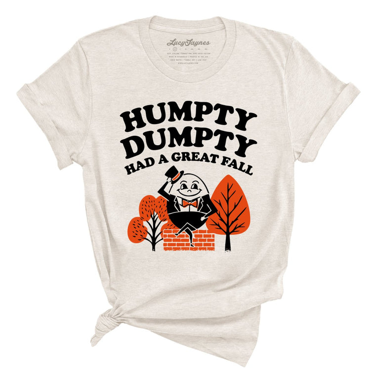 Humpty Dumpty Had A Great Fall Graphic Tee - Heather Dust