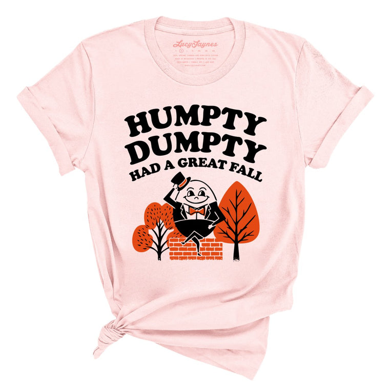 Humpty Dumpty Had A Great Fall Graphic Tee - Soft Pink