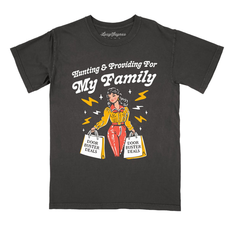 Hunting And Providing For My Family Comfort Colors Graphic Tee
